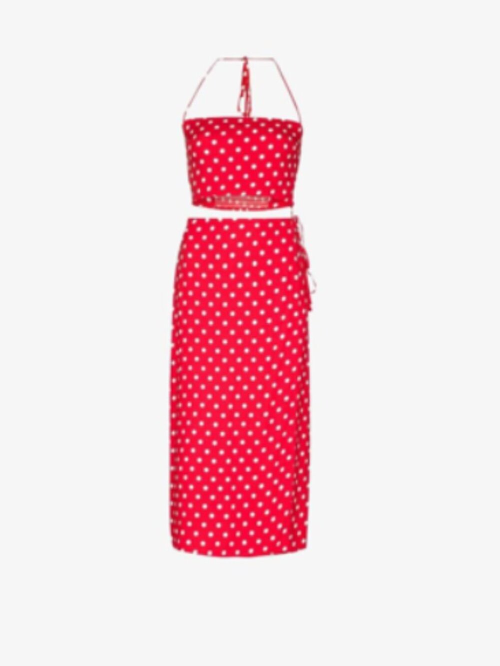 Reformation • Two Piece Set, Orange Polka Dot - Picture 2 of 16